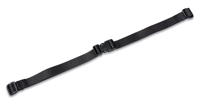 Chest Belt - 20mm black (front view)
