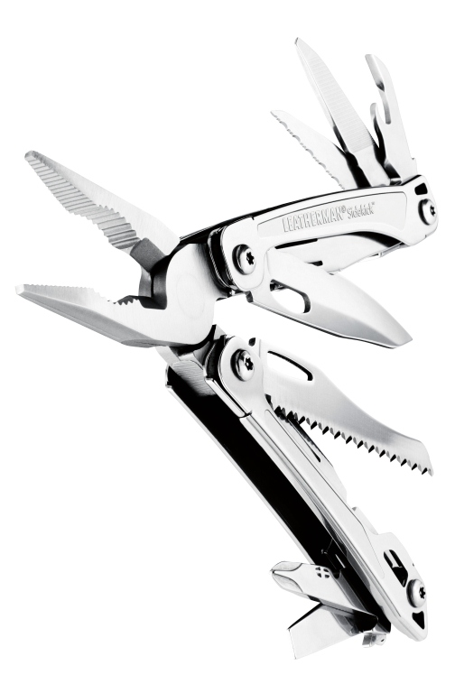 Leatherman Sidekick - stainless steel (flared open side view)