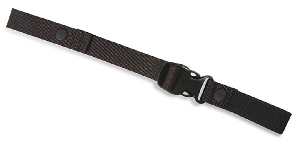 Chest Belt - 25mm black (back view)