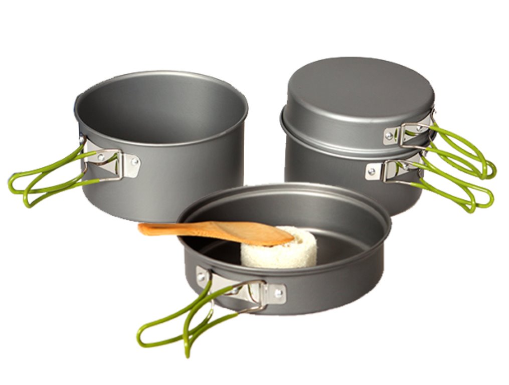 Domex Anodised Cook Set (4 piece) - 4 piece plus accessories