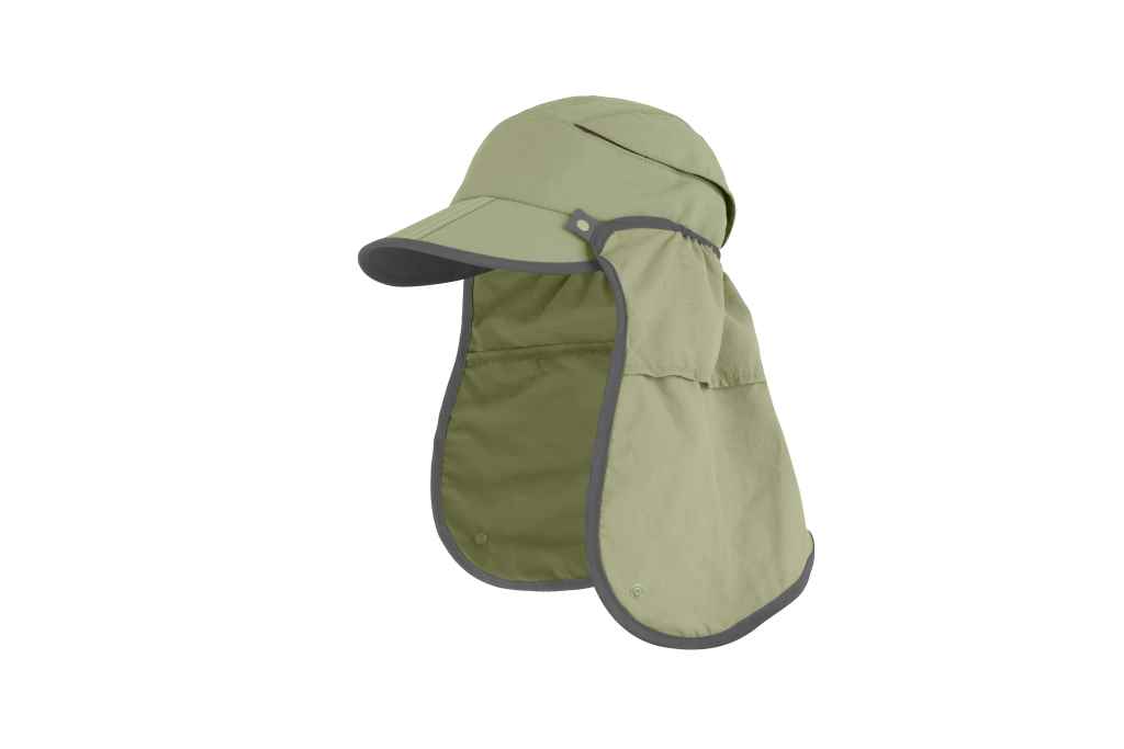 Sun Guide Cap - olive (with cape)