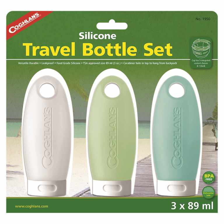 Silicone Travel Bottle Set - Coghlans Silicone Travel Bottle Set