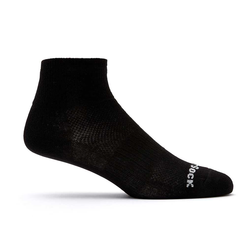 Coolmesh II - Quarter Socks - Black - Coolmesh II - Quarter Socks - Black Side View