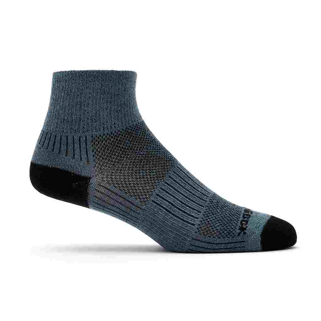 Coolmesh II - Quarter Socks - Grey/Black - Coolmesh II - Quarter Socks - Grey/Black Side view