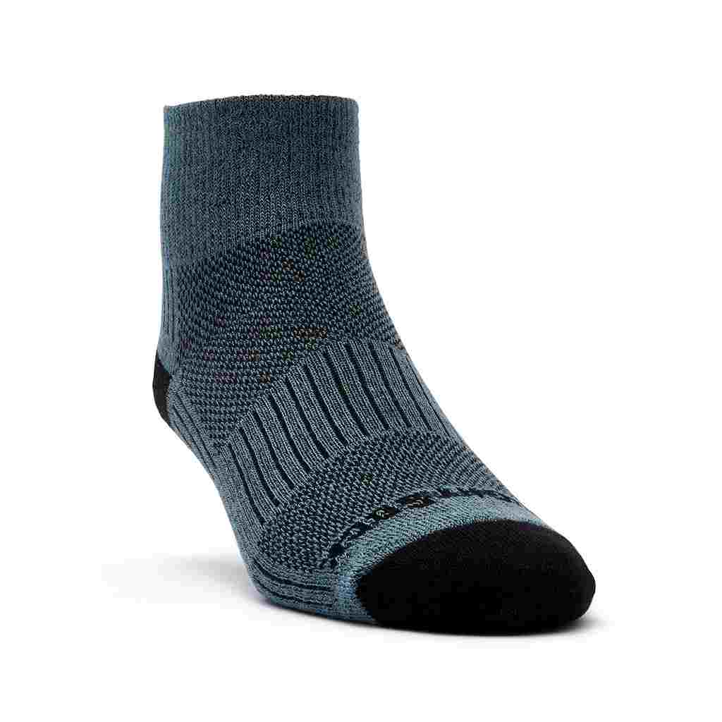 Coolmesh II - Quarter Socks - Grey/Black - Coolmesh II- Quarter Socks - Grey/Black front view