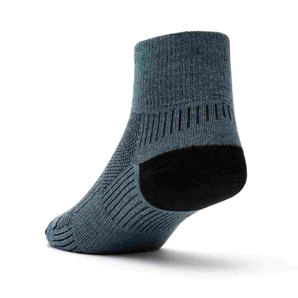 Coolmesh II - Quarter Socks - Grey/Black - Coolmesh II- Quarter Socks - Grey/Black back view