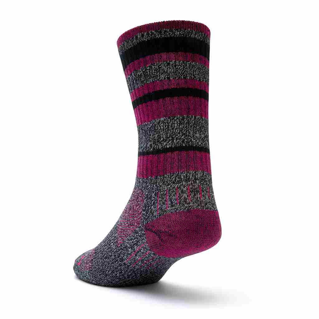 Adventure - Crew Sock - Black Fuchsia - Adventure - Crew Sock - Black Fuschia back view