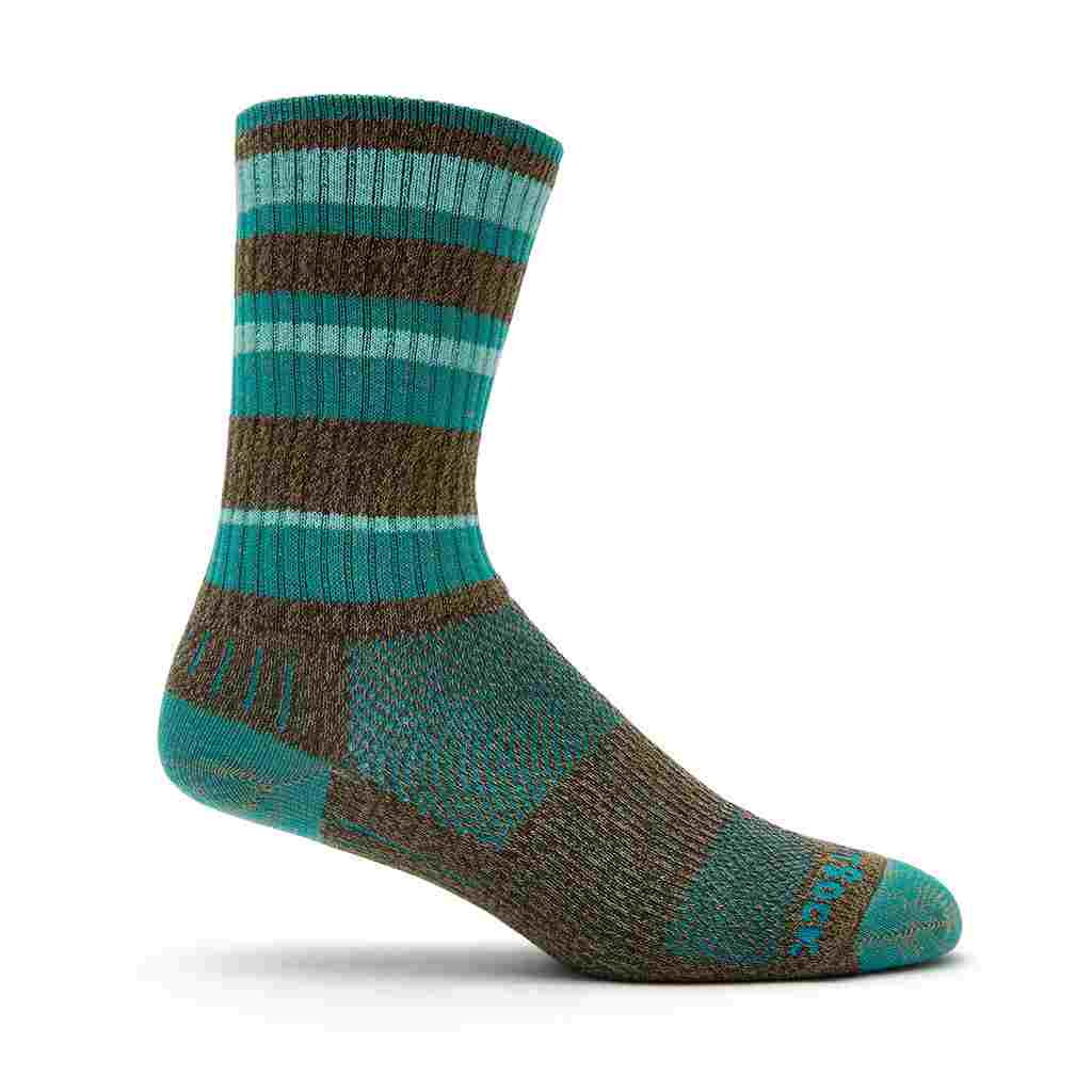 Adventure - Crew Sock - Brown Teal - Adventure - Crew Sock - Brown Teal side view