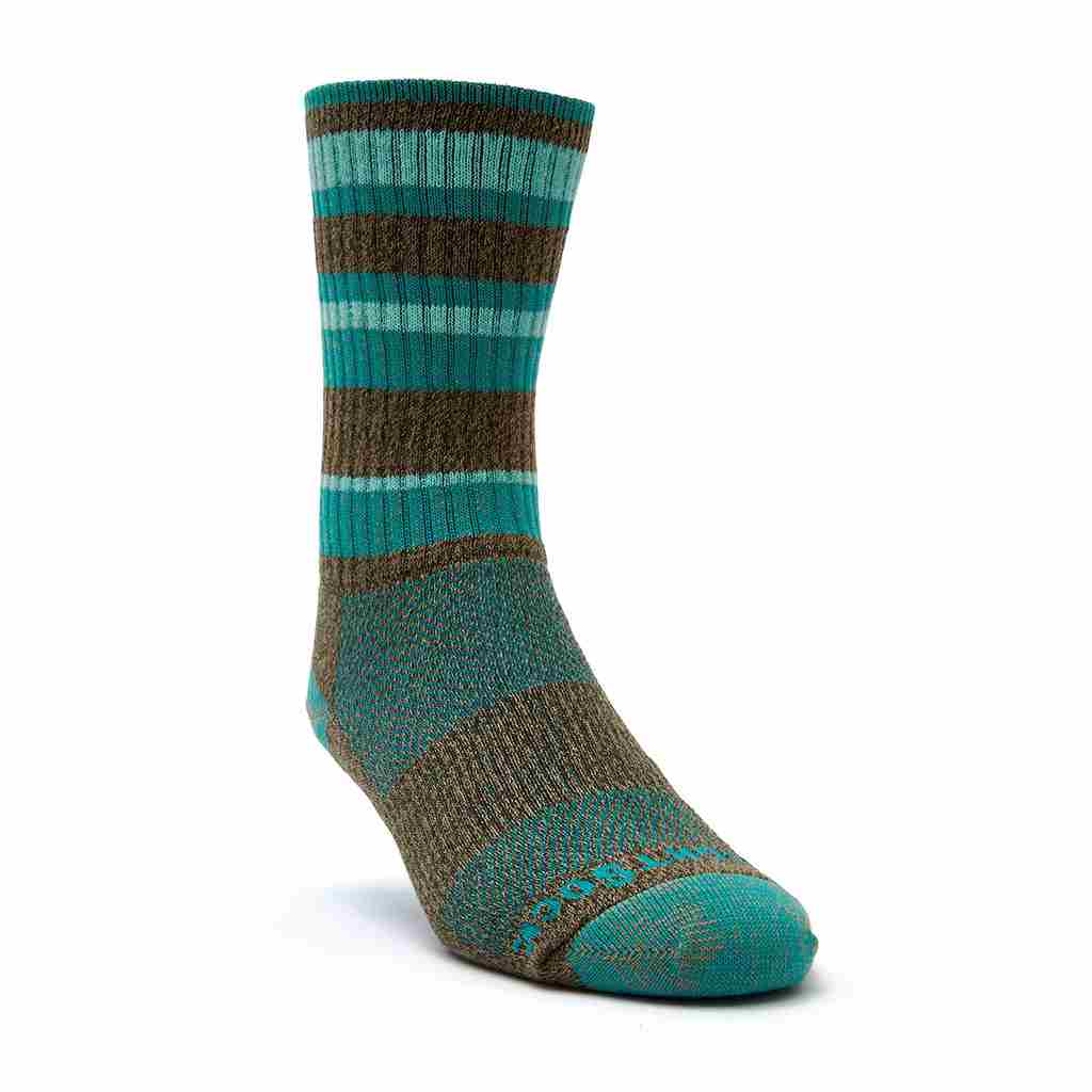 Adventure - Crew Sock - Brown Teal - Adventure - Crew Sock - Brown Teal front view