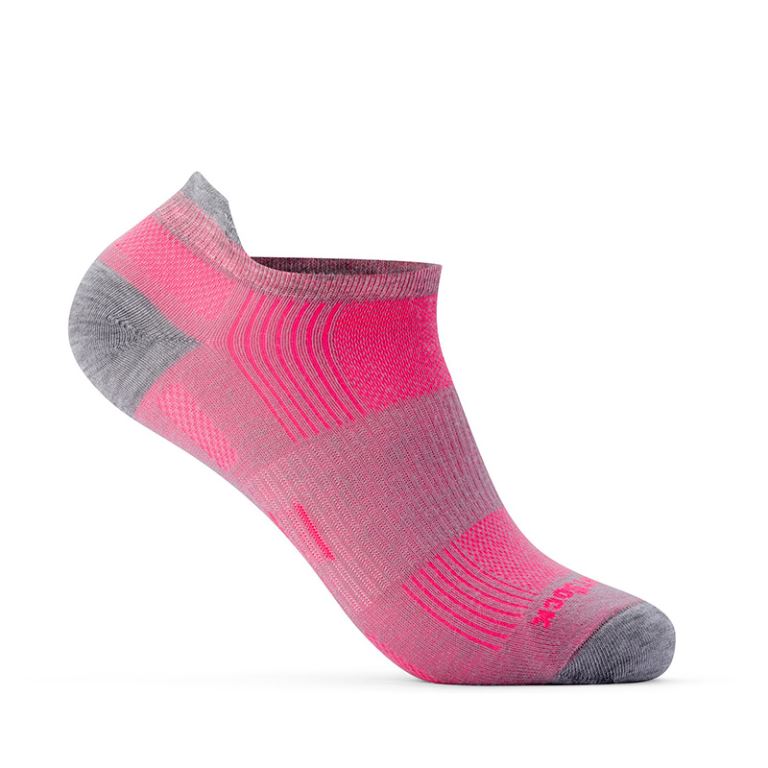 Run - Tab Socks - Grey/Pink - 