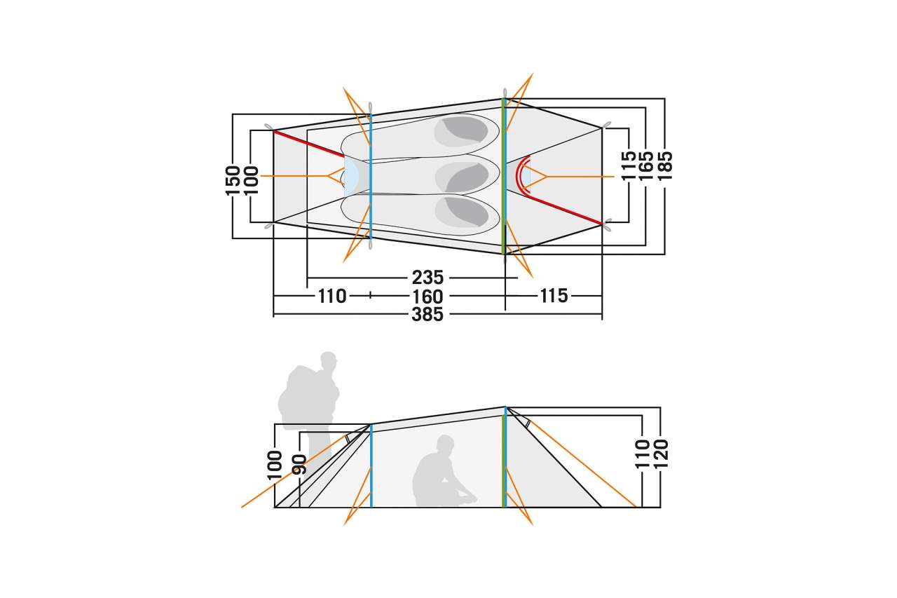 Gargia (3 person) - Gargia 3 Dimensions