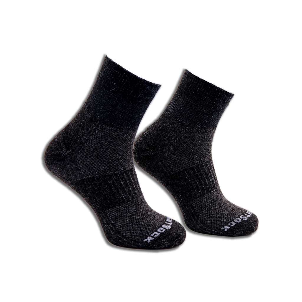 Winter Run - Quarter Socks - Black - Eco Winter Run Black