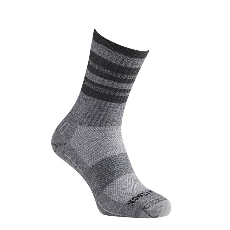 Escape - Crew Socks - Ash Twist Stripes - 