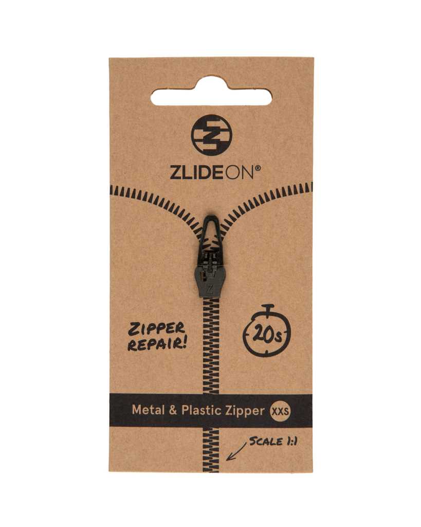 ZlideOn Metal & Plastic Zipper - XXL  Black