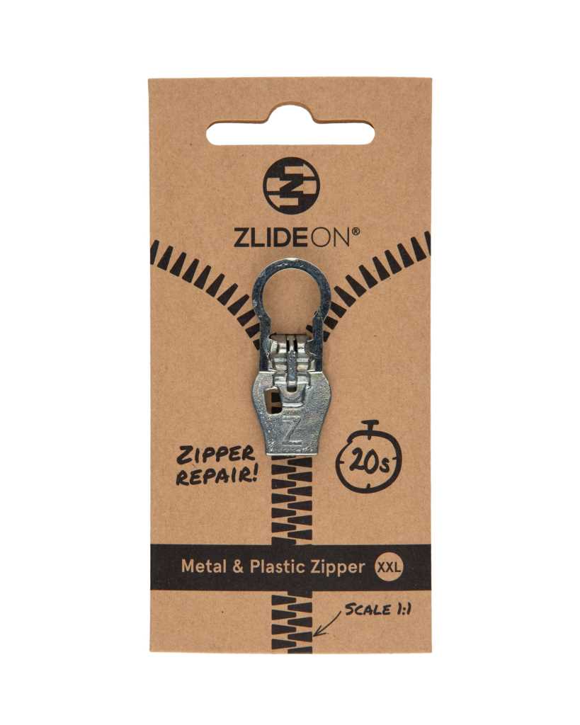 ZlideOn Metal & Plastic Zipper - XXL Silver