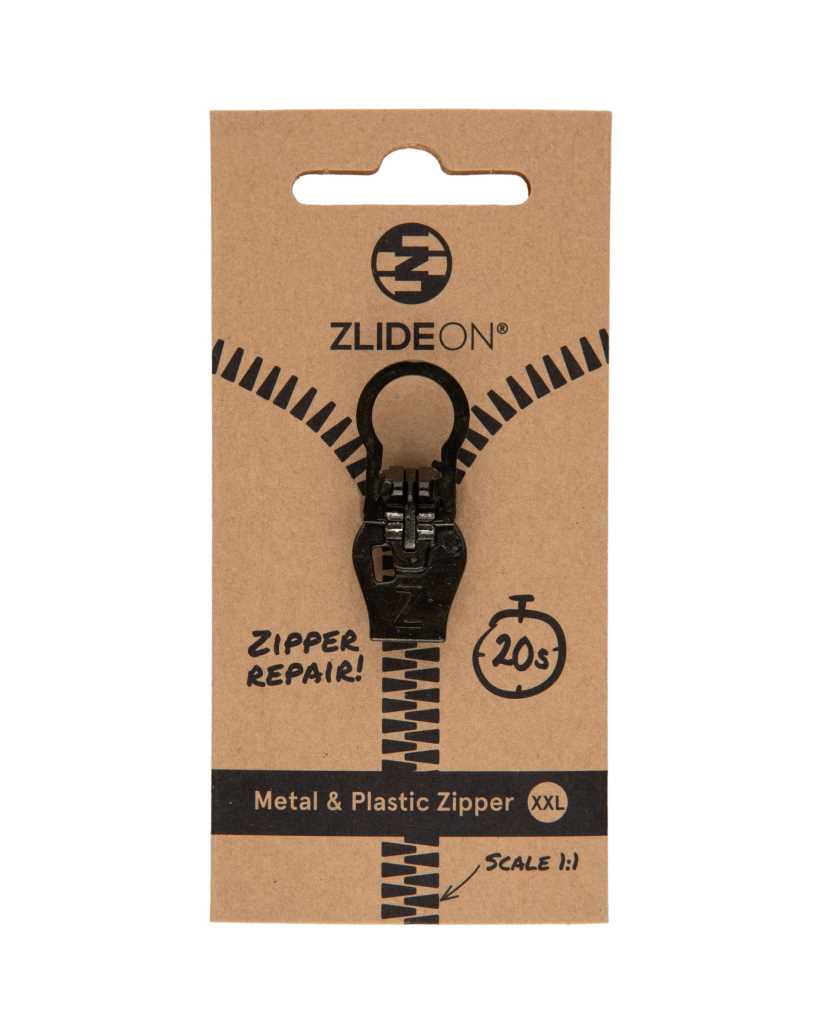 ZlideOn Metal & Plastic Zipper - XXL Black
