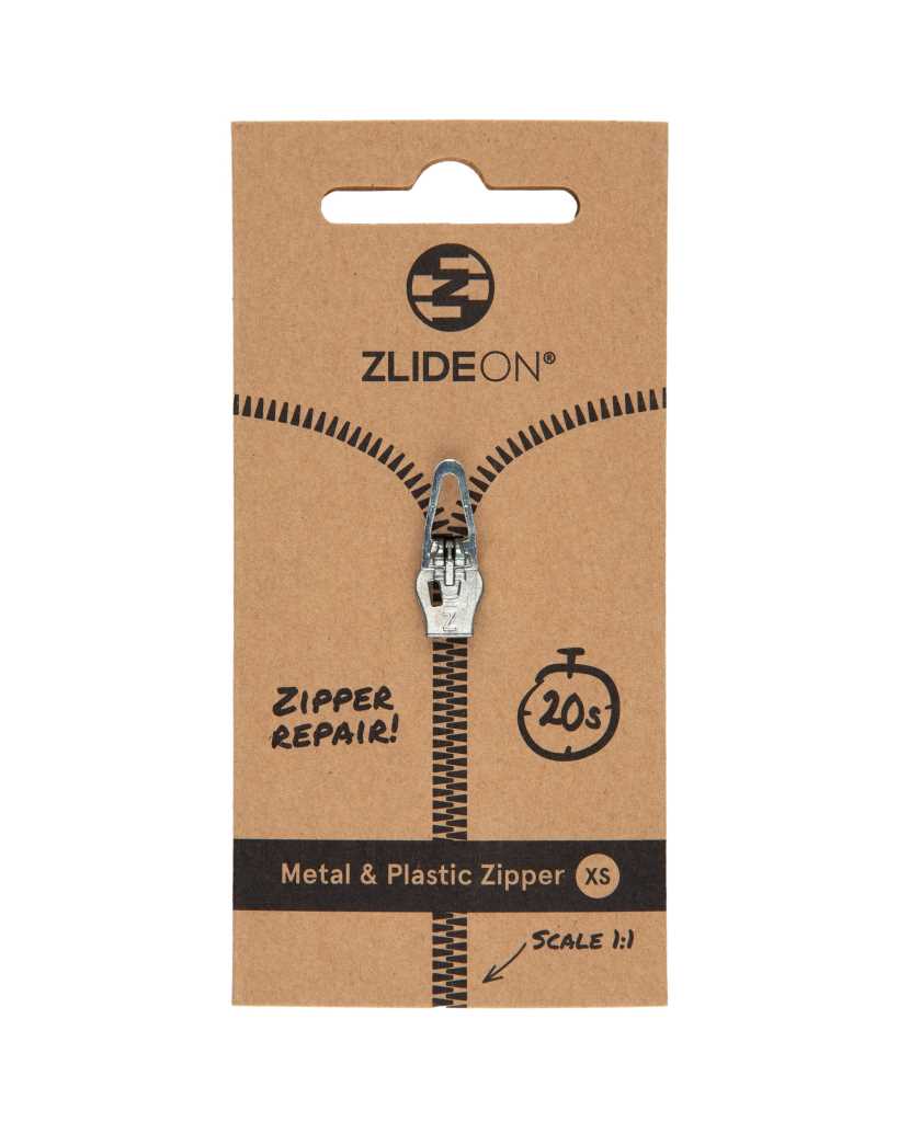 ZlideOn Metal & Plastic Zipper - XS Silver