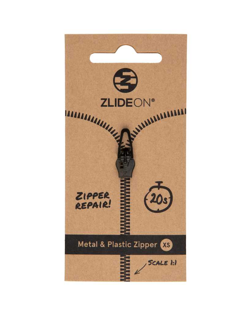 ZlideOn Metal & Plastic Zipper - XS Black
