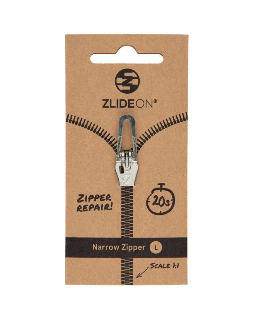 ZlideOn Narrow Zipper - L Silver