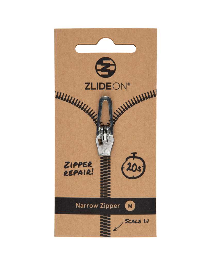 ZlideOn Narrow Zipper - M silver