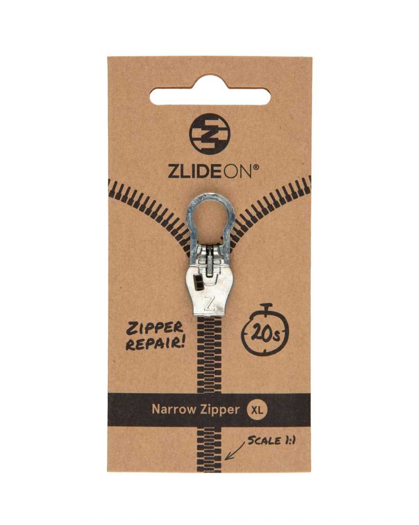 ZlideOn Narrow Zipper - XL silver