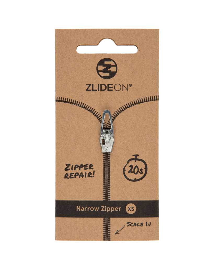 ZlideOn Narrow Zipper - XS silver