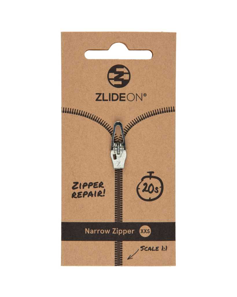 ZlideOn Narrow Zipper - XXS silver