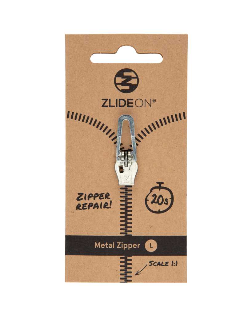 ZlideOn Metal Zipper - L silver
