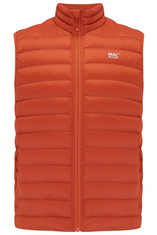 Mens Alpine Packable Down Vest (burnt orange) - 