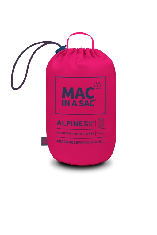 Ladies Alpine Packable Down Vest (fuchsia) - 