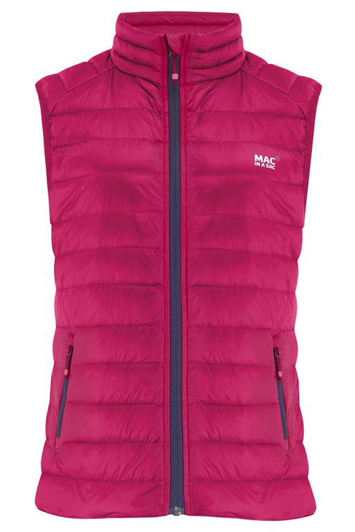 Ladies Alpine Packable Down Vest (fuchsia) - 