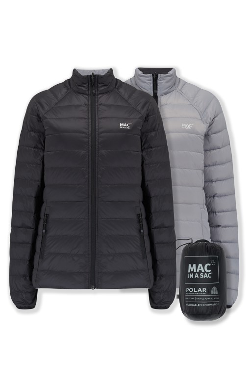 Ladies Polar Reversible Down Jacket (black/grey) - 