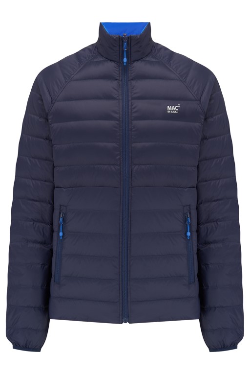 Mens Polar Reversible Down Jacket (saxe blue/navy) - 