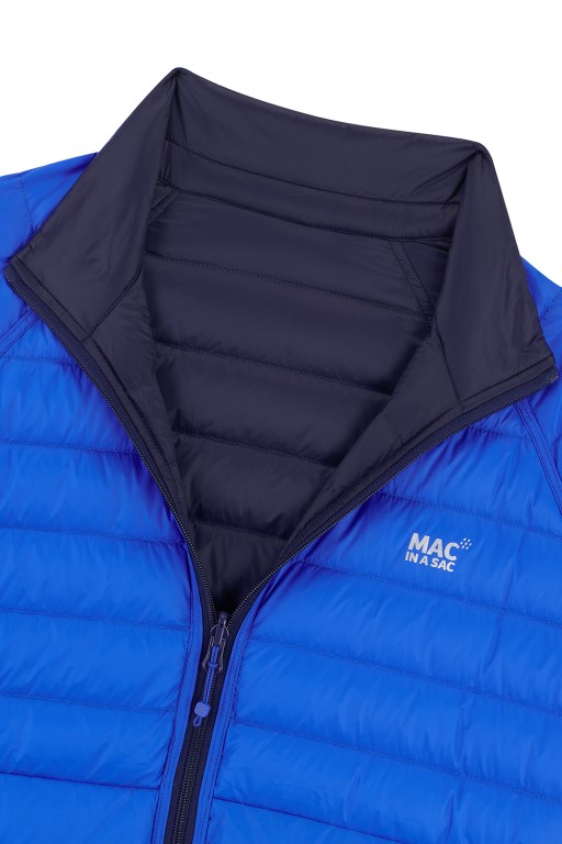 Mens Polar Reversible Down Jacket (saxe blue/navy) - 