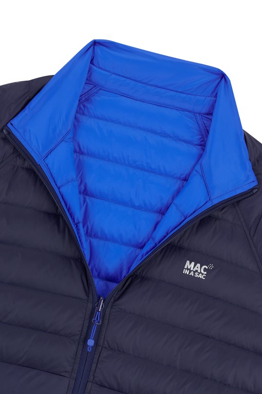 Mens Polar Reversible Down Jacket (saxe blue/navy) - 