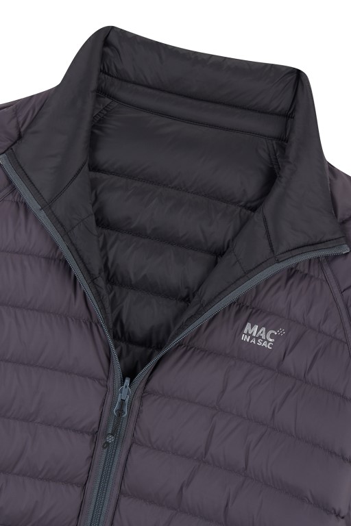 Mens Polar Reversible Down Jacket (black/charcoal) - 