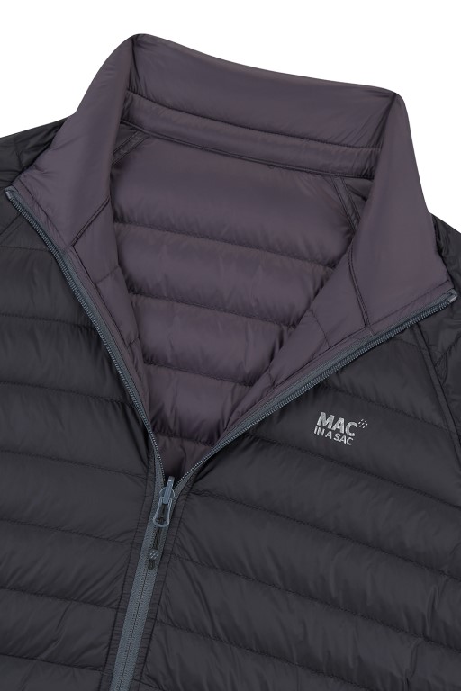 Mens Polar Reversible Down Jacket (black/charcoal) - 