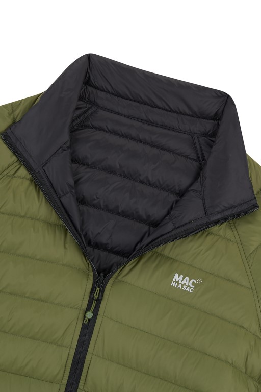 Mens Polar Reversible Down Jacket (khaki/black) - 