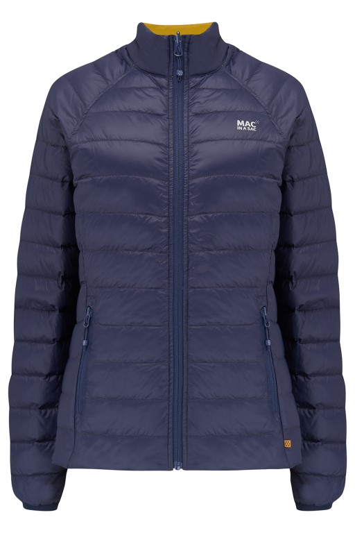 Ladies Polar Reversible Down Jacket (navy/mustard) - 