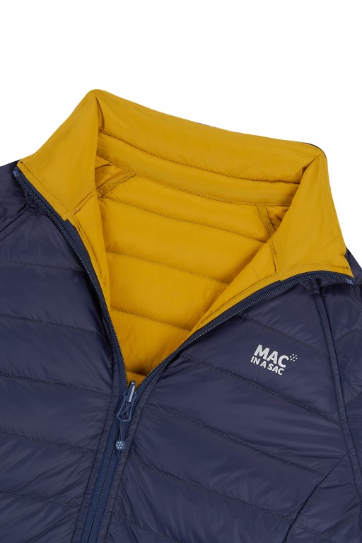 Ladies Polar Reversible Down Jacket (navy/mustard) - 