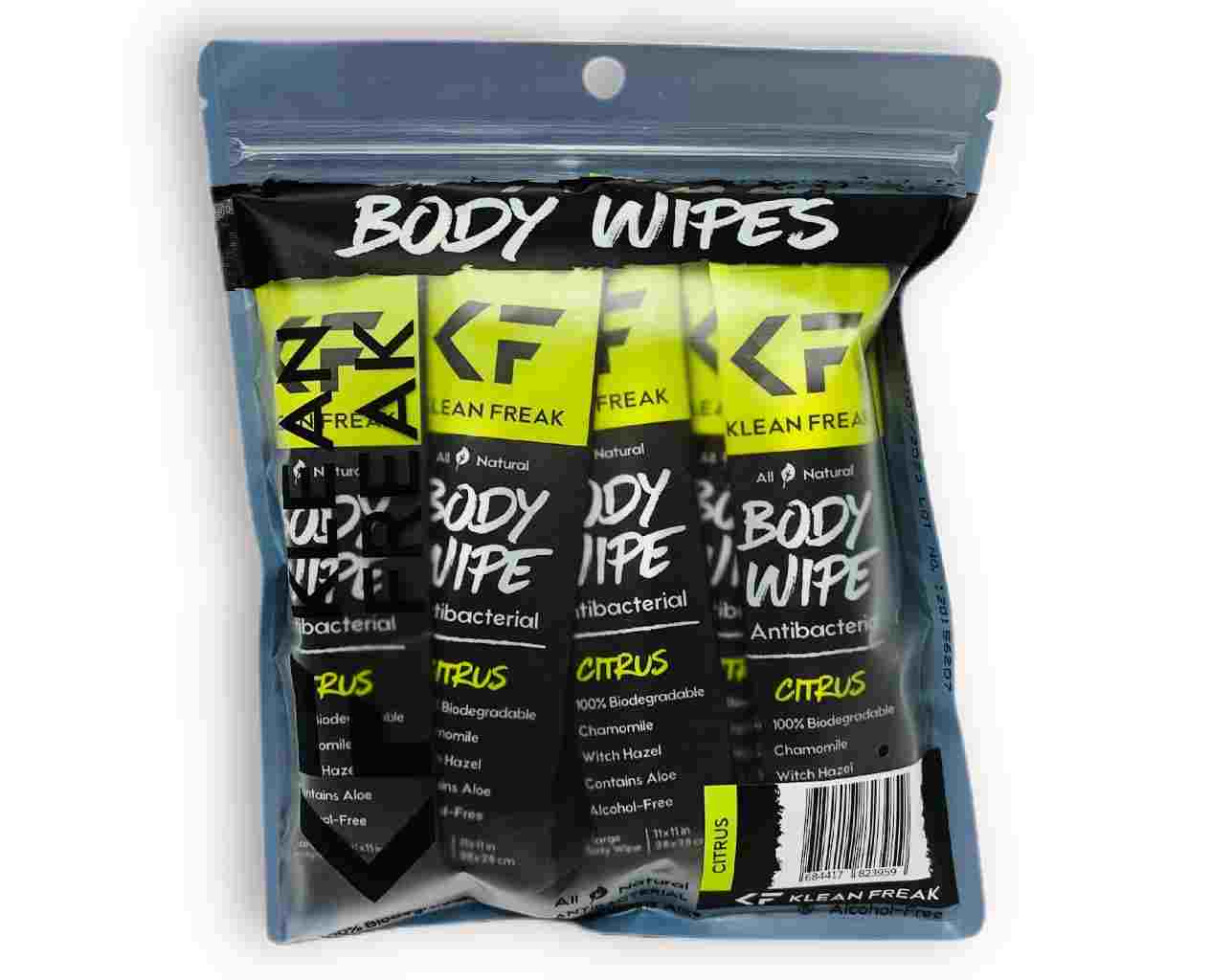 Klean Freak Body Wipes 12 Pack (citrus) - Citrus Packet