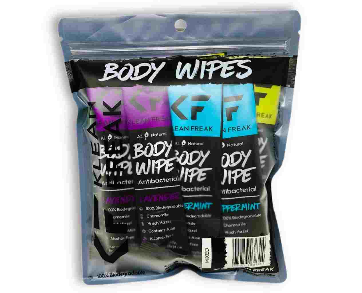Klean Freak Body Wipes 12 Pack (assorted) - Mixed Packet
