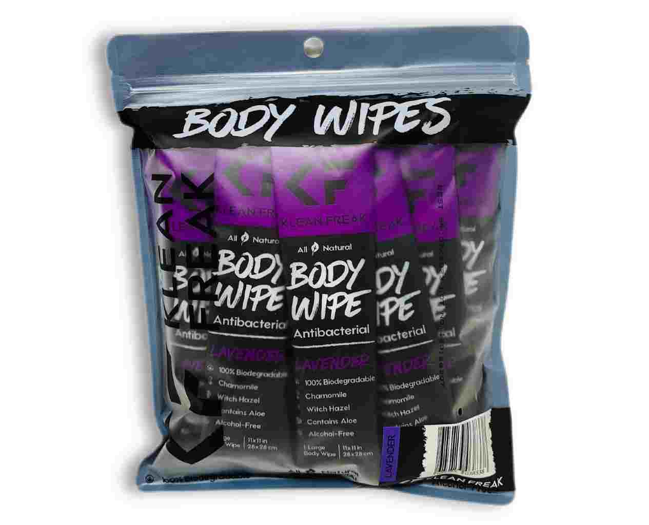 Klean Freak Body Wipes 12 Pack (lavender) - Lavender Packet