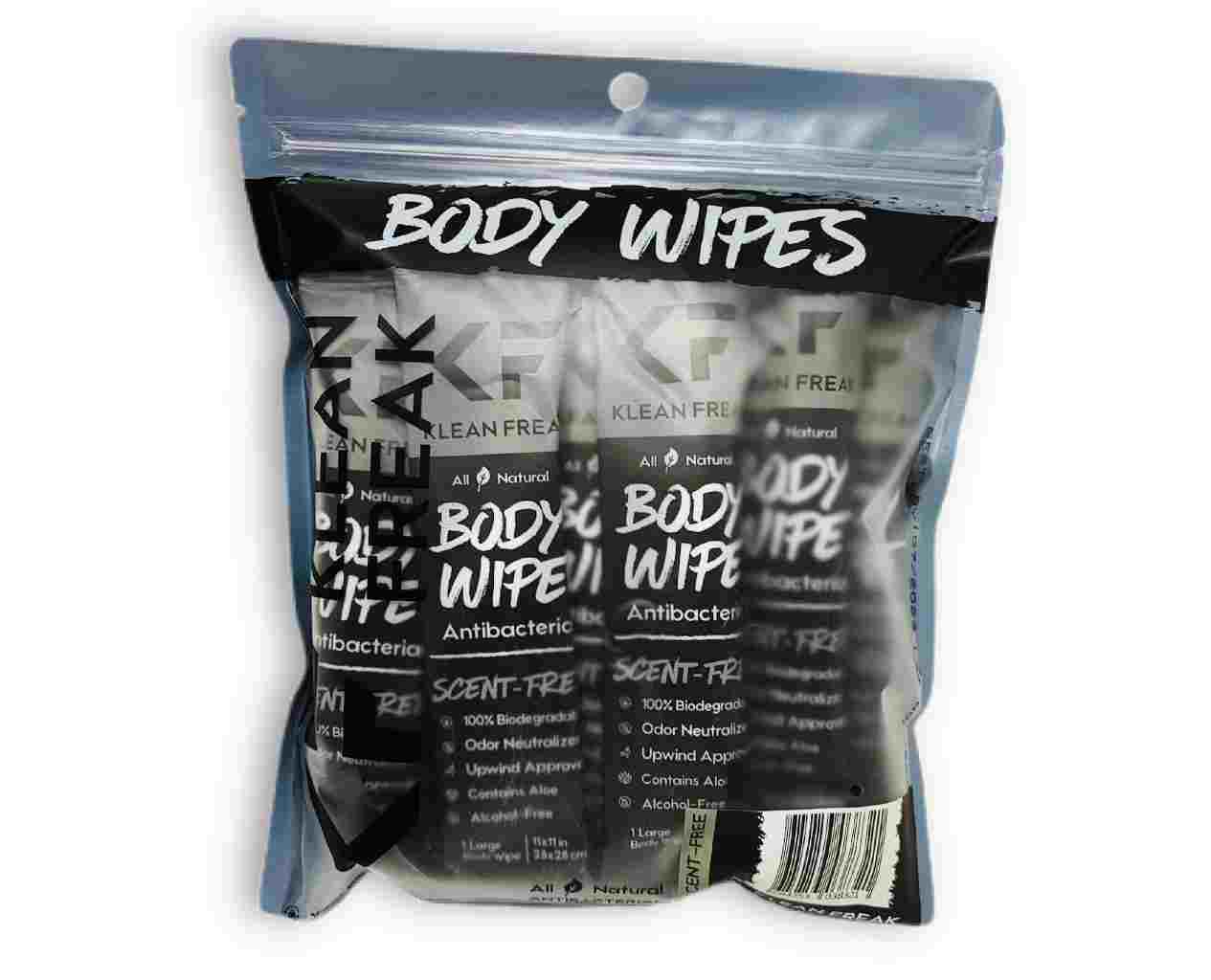 Klean Freak Body Wipes 12 Pack (scent free) - Scent Free Packet