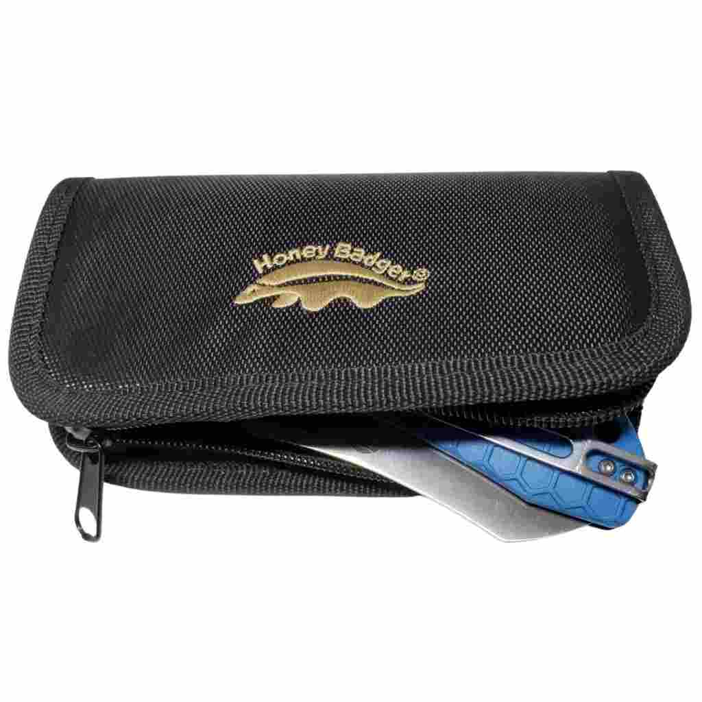 Honey Badger Nylon Zipper Pouch - Pouch w/knife