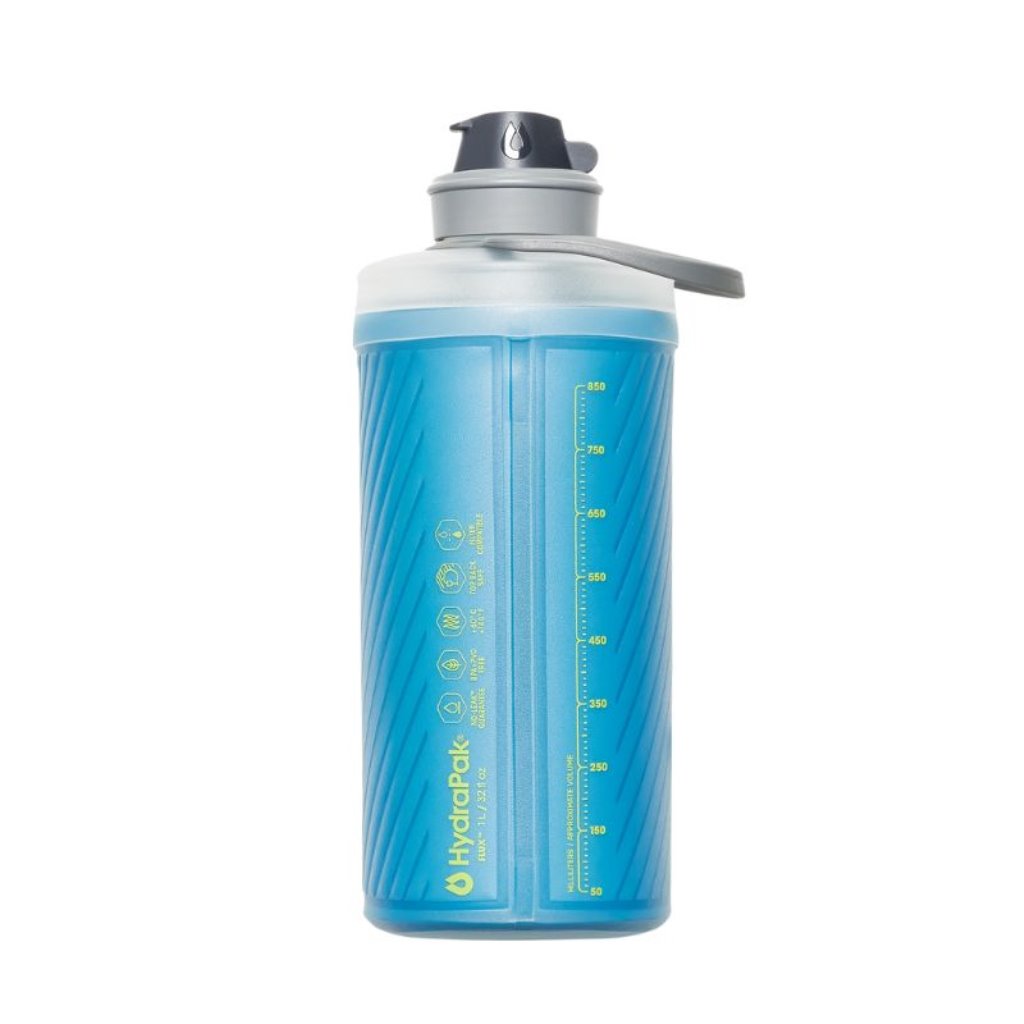HydraPak Flux Bottle 1L - Flux 1L Back Blue