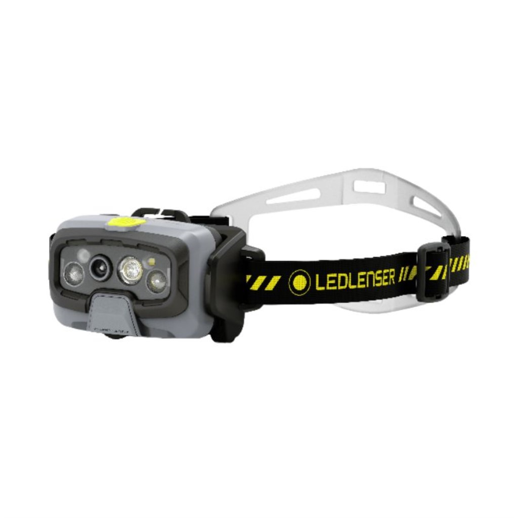 Ledlenser HF8R Work Headlamp - Side Angle - Black