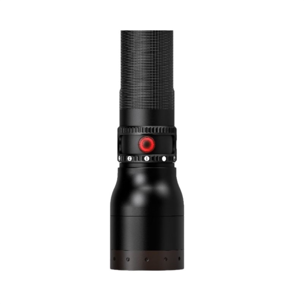 Ledlenser P17R Core Torch - detail charging indicator red