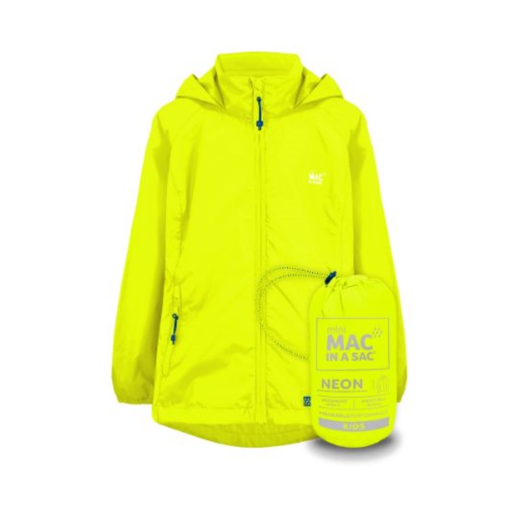 Mini Neon 2 Packable Jacket (neon yellow) - front - neon yellow