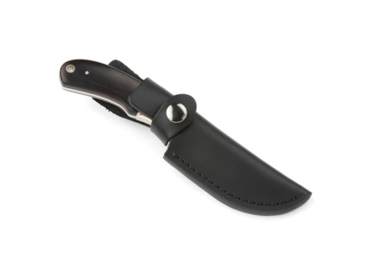 Staghorn & Ebony Wood Sheath Knife - 3.5